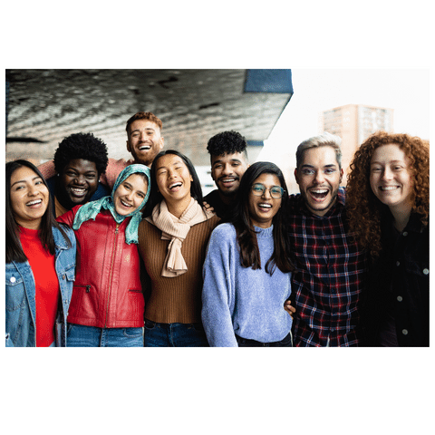 A smiling group of people.