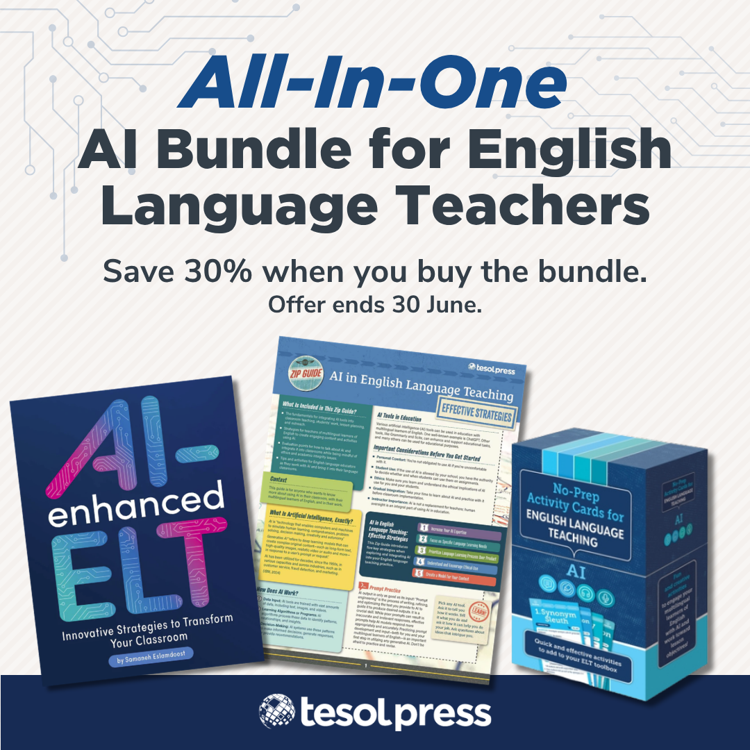 All-In-One AI Bundle for English Language Teachers. Save 30% when you buy the bundle. Offer ends 30 June.
